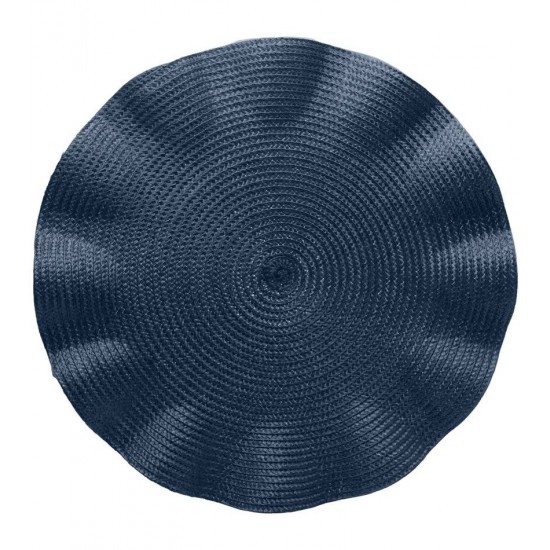Lugar Americano 38cm de Poliéster Babado Azul Wolff